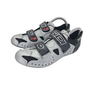 SIDI Airplus Triathlon Cycling Shoes Mens 8 EU 41 Silver SPD Clipless 2 Bolt